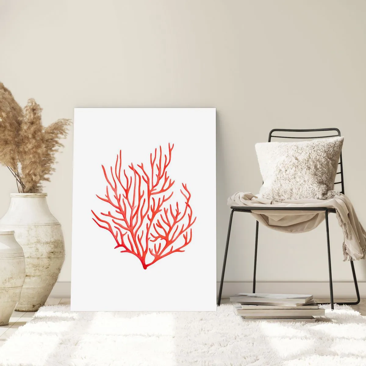 Plakat - Koralowy filigran - 30x40 cm