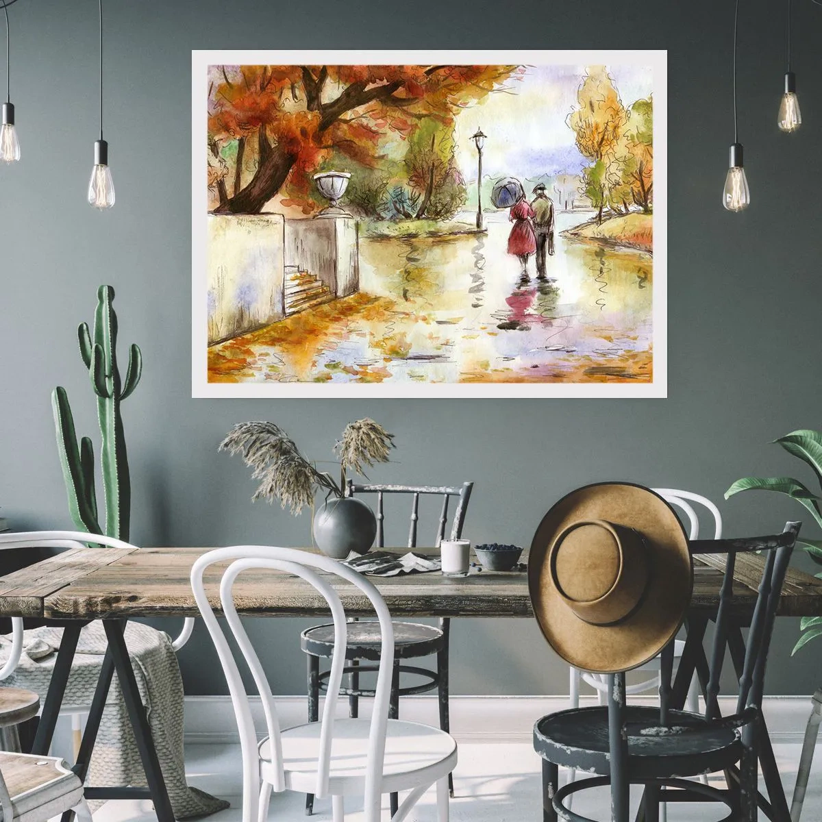 Plakat - Romantyczna jesień w parku - 91x61 cm