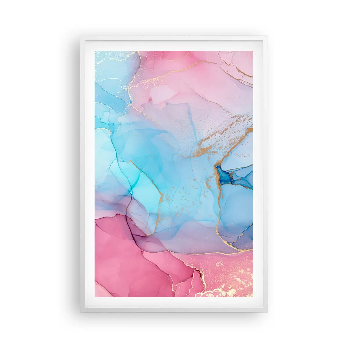 Plakat w białej ramie - Spotkanie i przenikanie - 61x91 cm