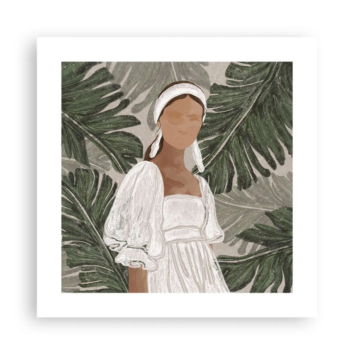 Plakat - Portret egzotyczny - 40x40 cm