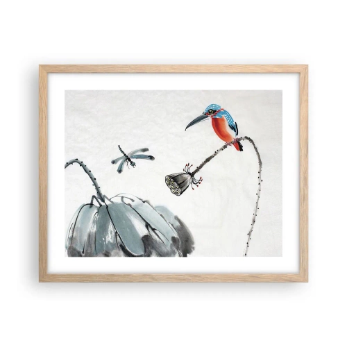 Plakat w ramie jasny dąb - Życie łąki - 50x40 cm