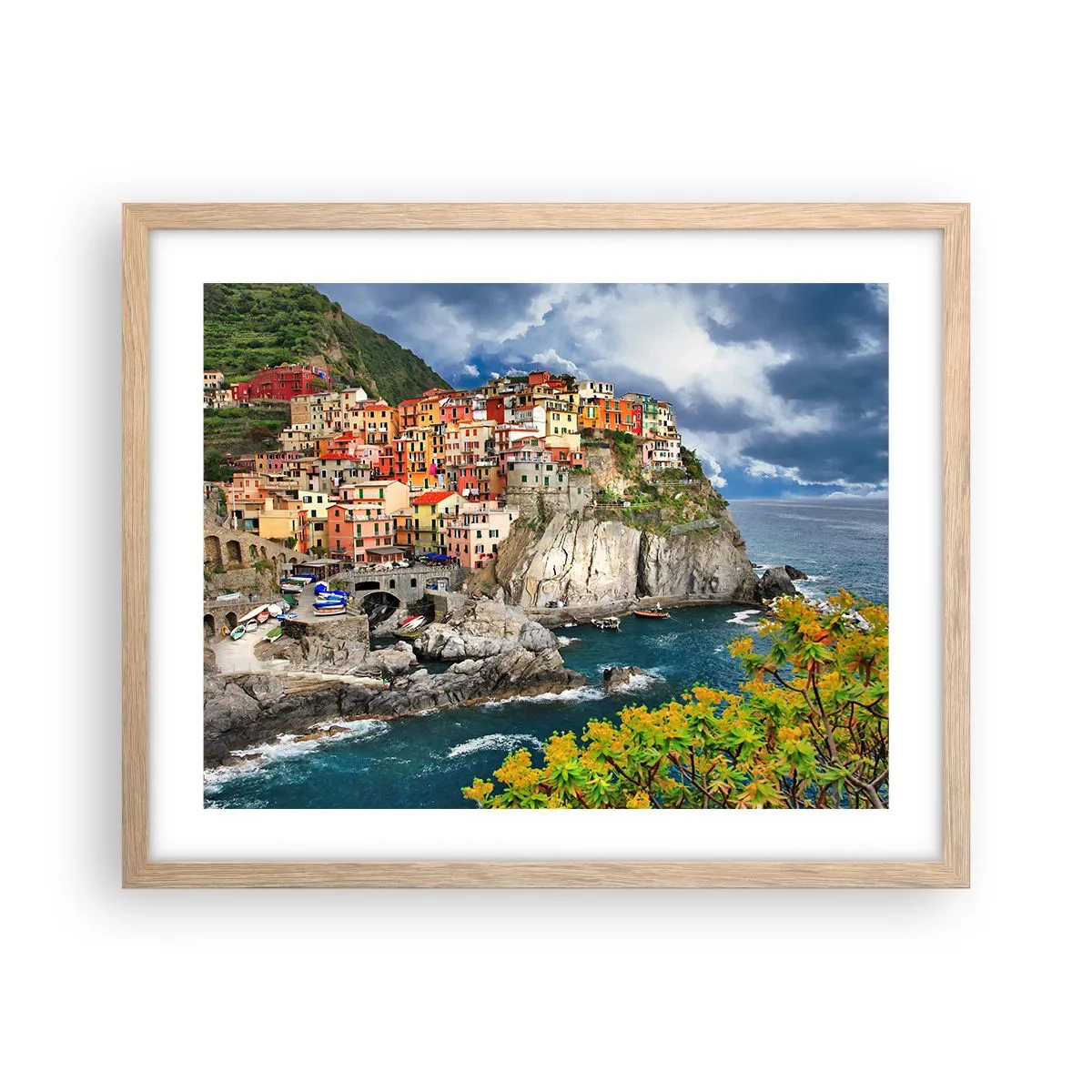 Plakat w ramie jasny dąb - Gromadka przytulona do skał - 50x40 cm