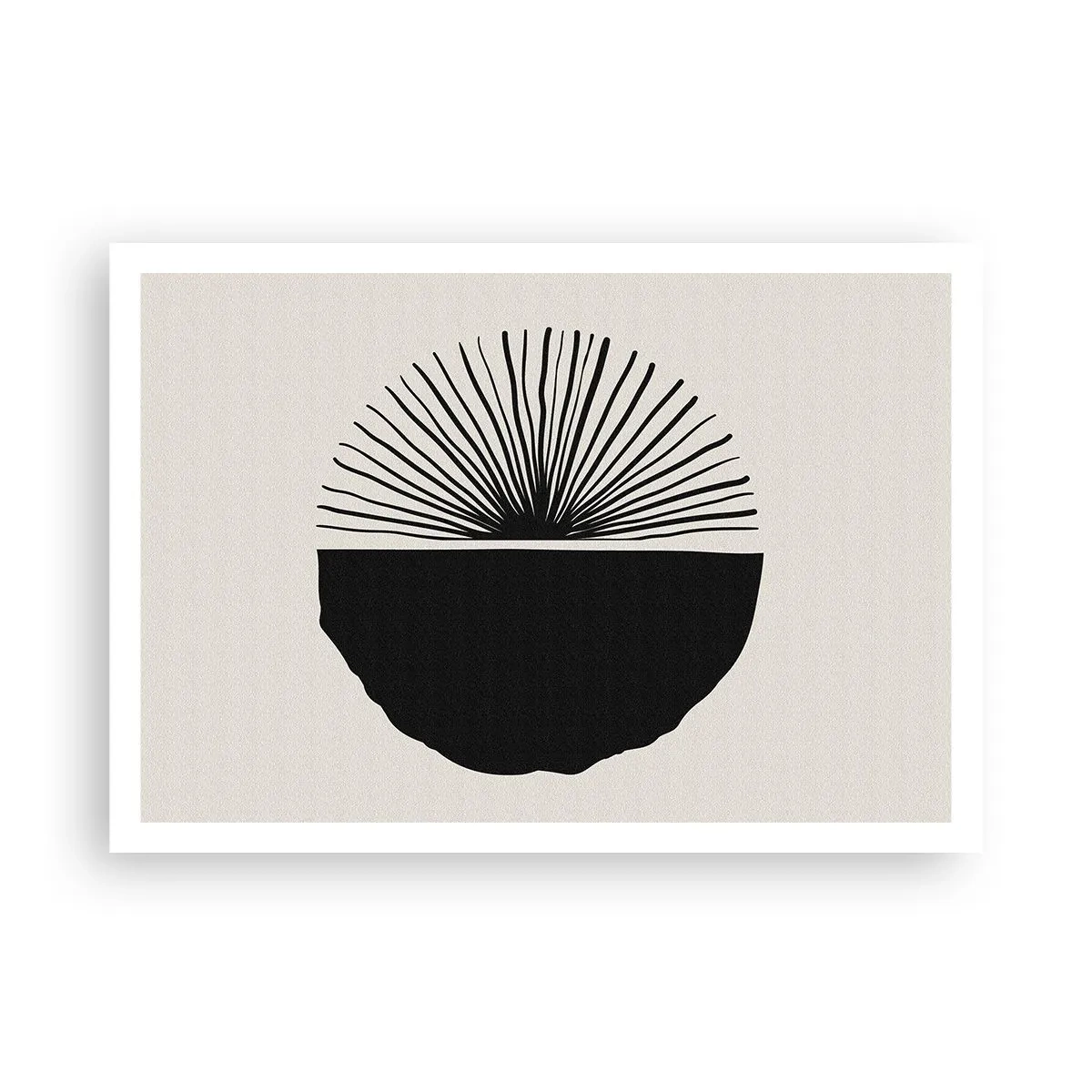 Plakat - Minimalistyczny czarny motyw na jasnym tle - 100x70cm - Wachlarz możliwości - Nowoczesna dekoracja ścienna do salonu i sypialni ARTTOR