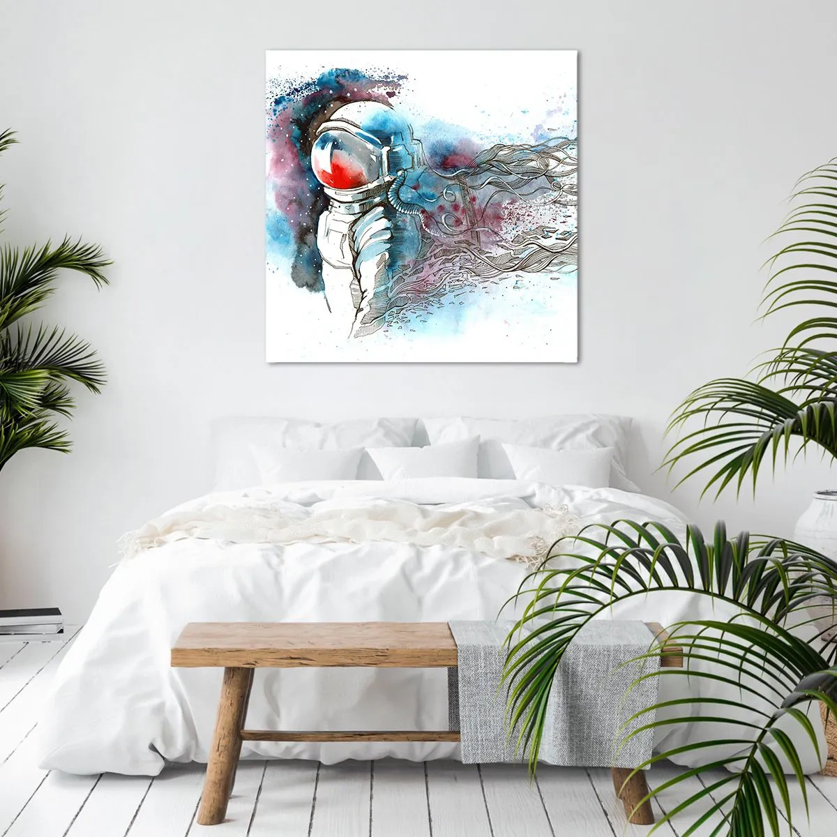 Obraz na płótnie - Sam na sam z kosmosem - 60x60 cm
