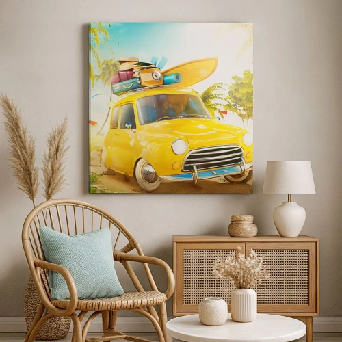 Obraz na płótnie - Podróż po niejeden uśmiech - 30x30 cm