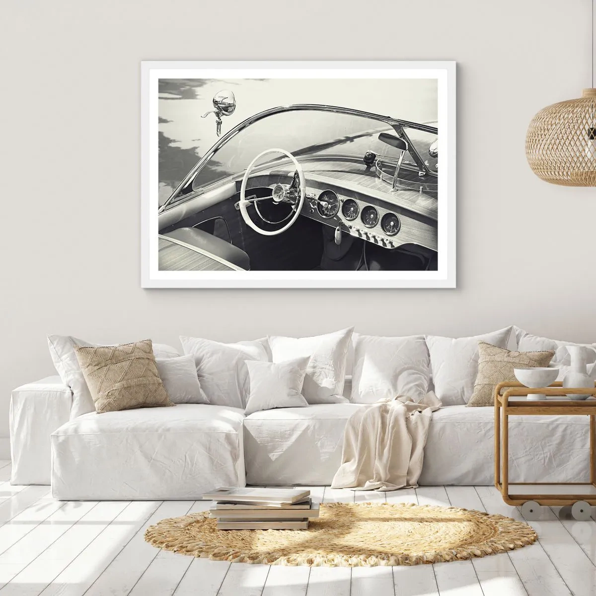 Plakat w białej ramie - Pogoda dla bogaczy - 50x40 cm