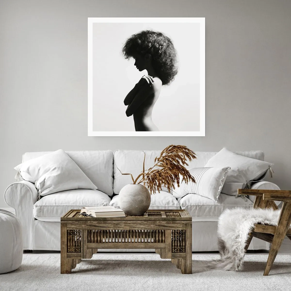 Plakat - Jak kwiat na smukłej łodydze - 50x50 cm