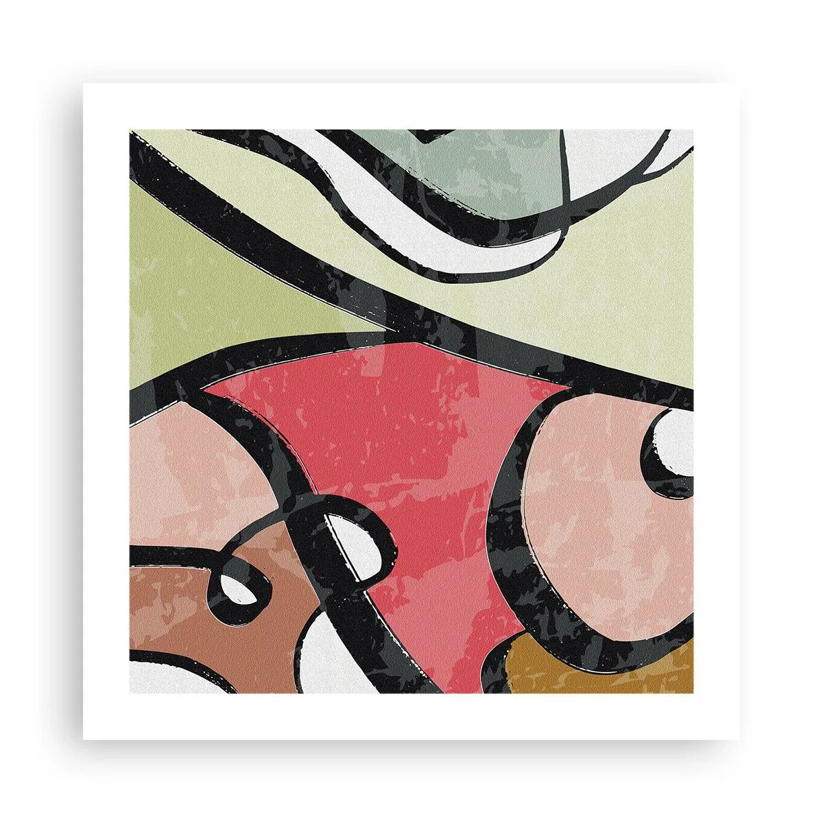 Plakat - Piruety wśród barw - 50x50 cm