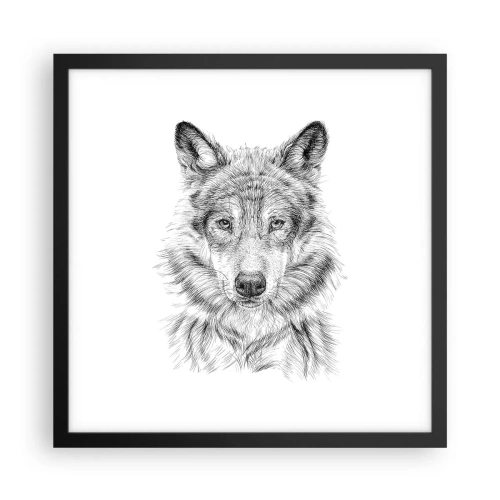 Plakat w czarnej ramie - Urodzony przywódca - 40x40 cm
