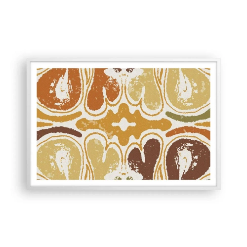 Plakat w białej ramie - Abstrakcja sentymentalna - 91x61 cm