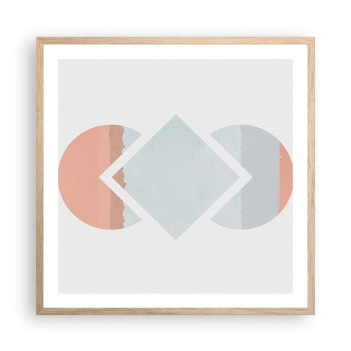 Plakat w ramie jasny dąb - Sytuacja jest jasna - 60x60 cm