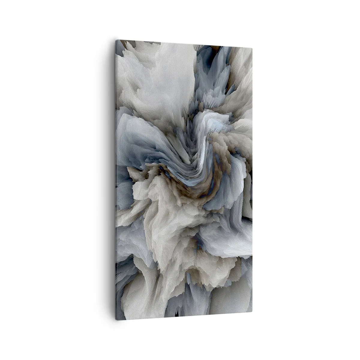 Obraz na płótnie - Kamień i kwiat - 55x100 cm