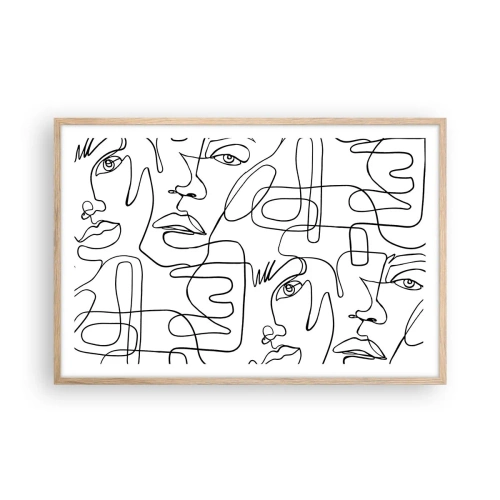 Plakat w ramie jasny dąb - W splątanych emocjach - 91x61 cm
