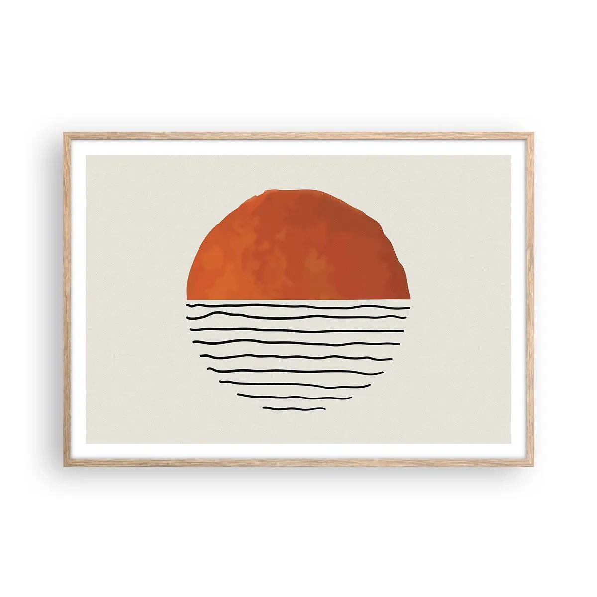 Plakat w ramie jasny dąb - W japońskim klimacie - 100x70 cm