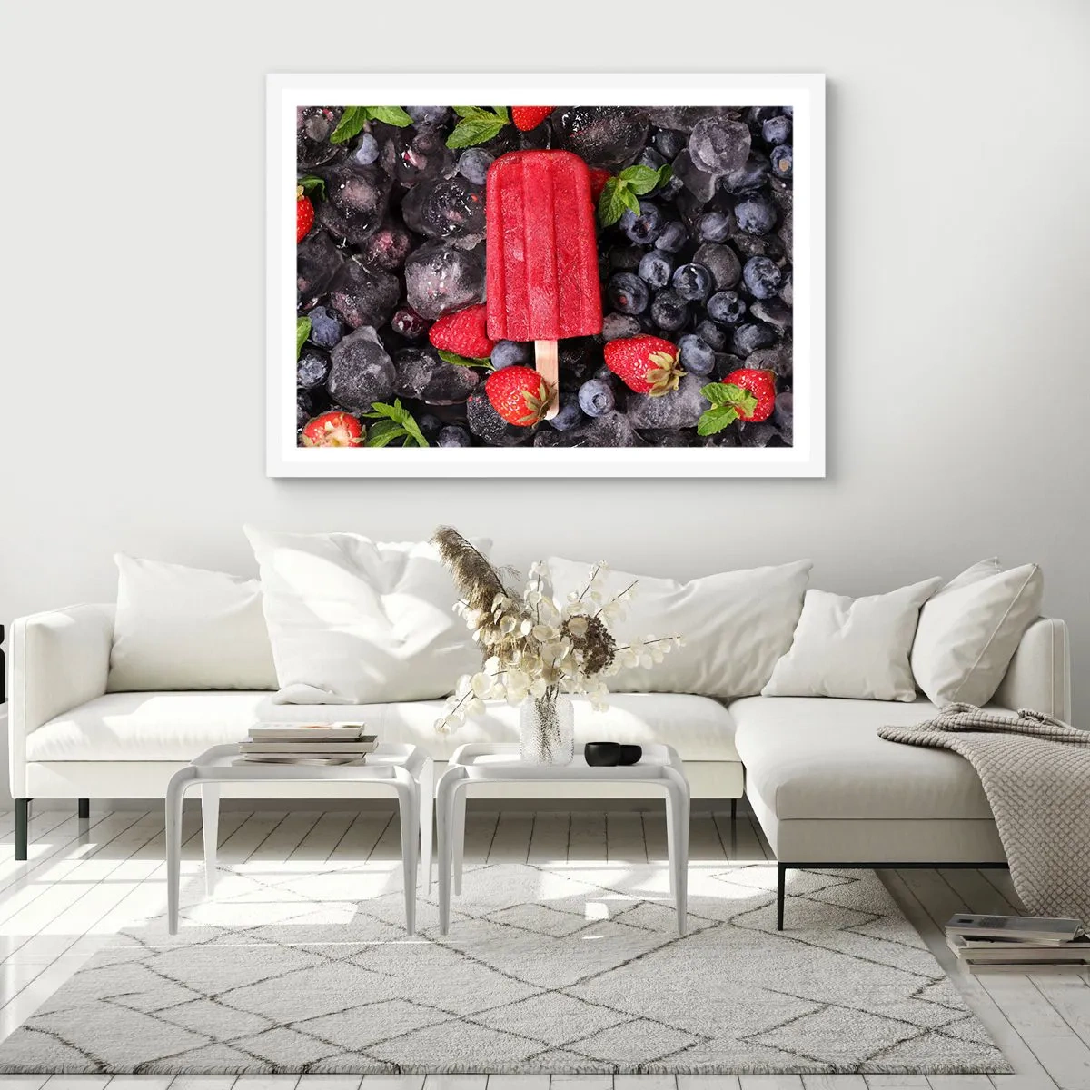 Plakat w białej ramie - Smak gorącego lata - 40x30 cm