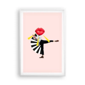 Plakat w białej ramie - Surrealistyczny pop-art - 61x91 cm