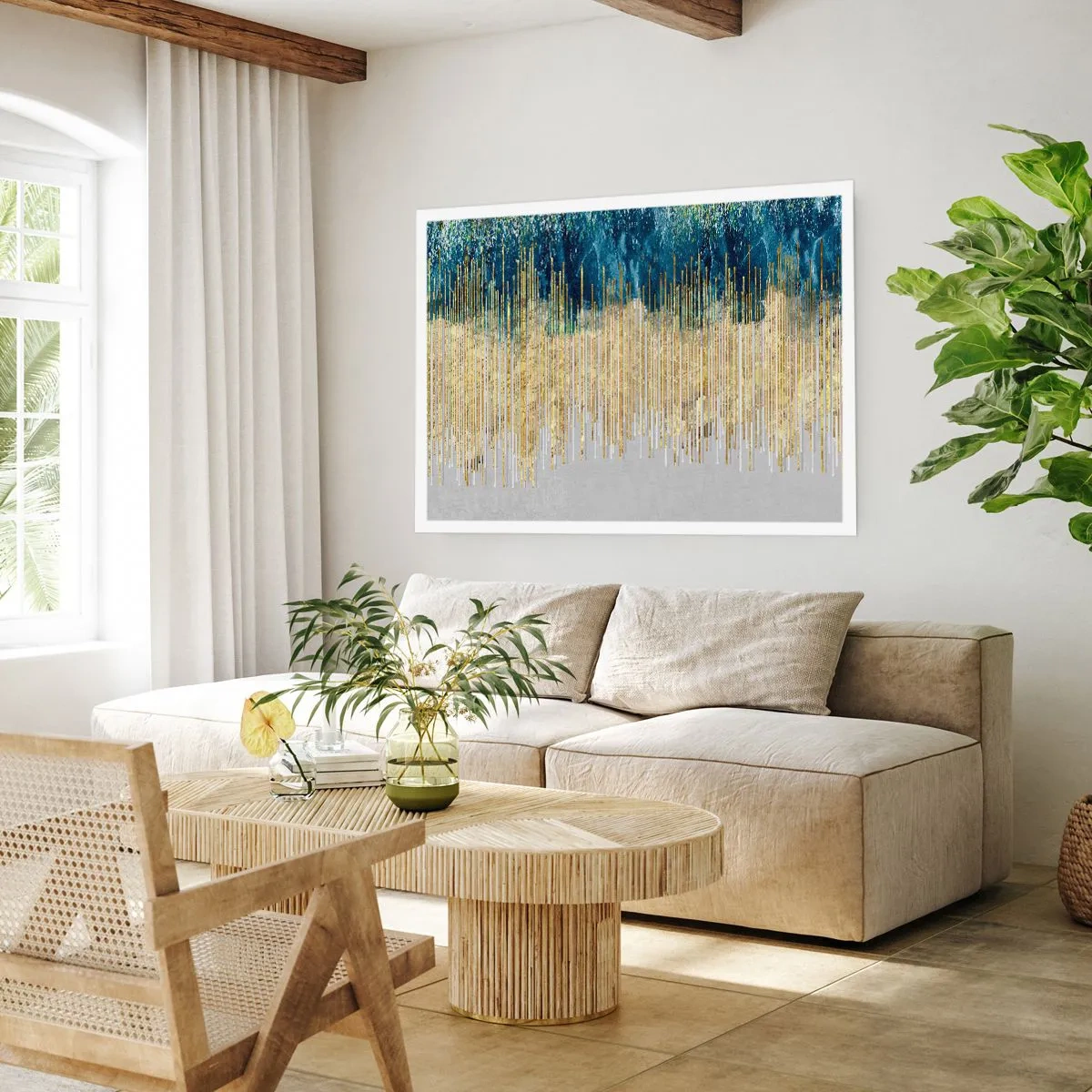 Plakat - Wyzłocona granica - 91x61 cm
