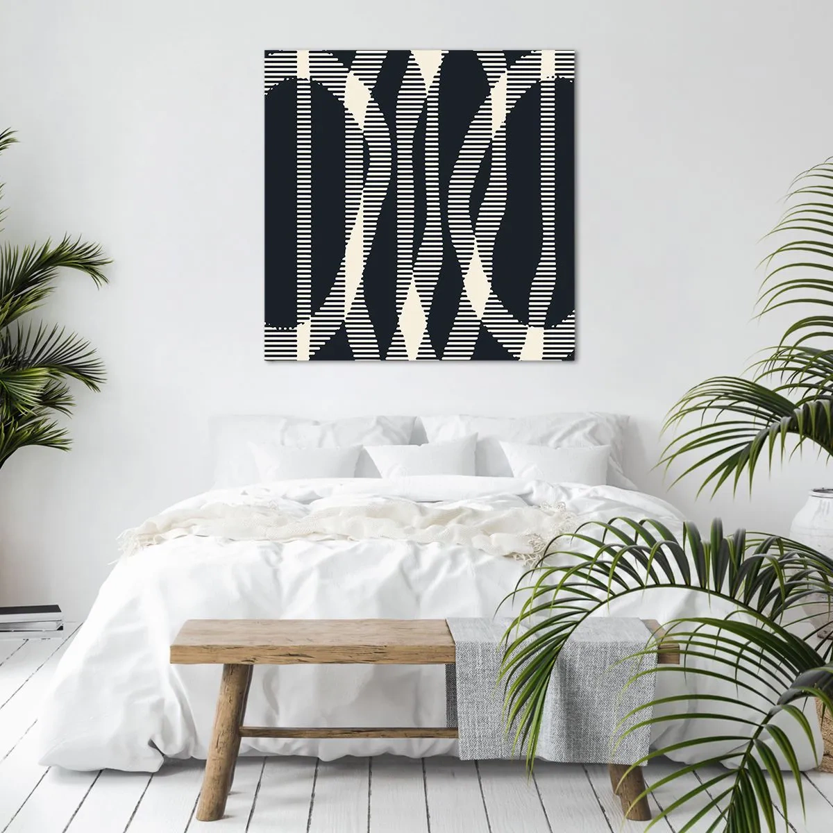 Obraz na płótnie - Próba przełamania ciemności - 40x40 cm