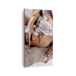 Obraz na płótnie - Wyrzucona przez fale? - 65x120 cm