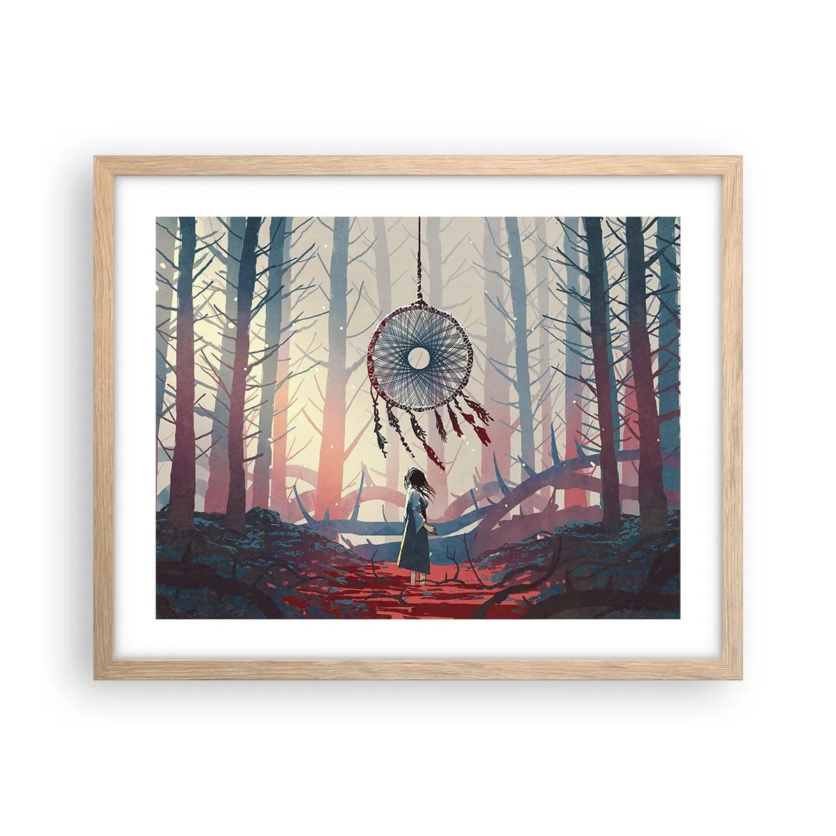 Plakat w ramie jasny dąb - Tajemny rytuał szczęścia - 50x40 cm