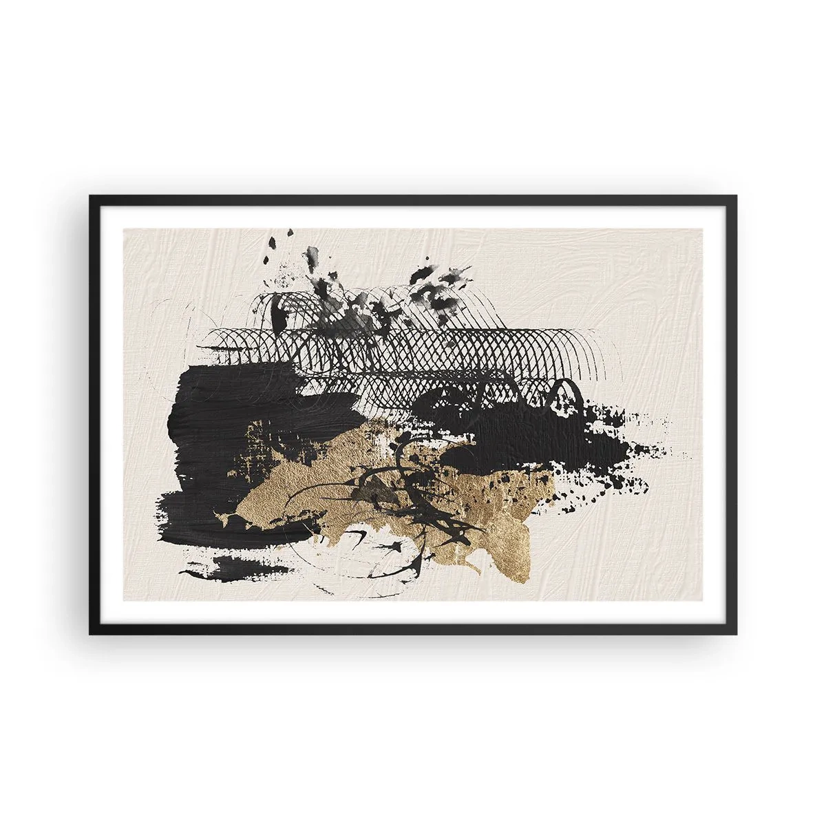 Plakat w czarnej ramie - Kompozycja z pasją - 91x61 cm