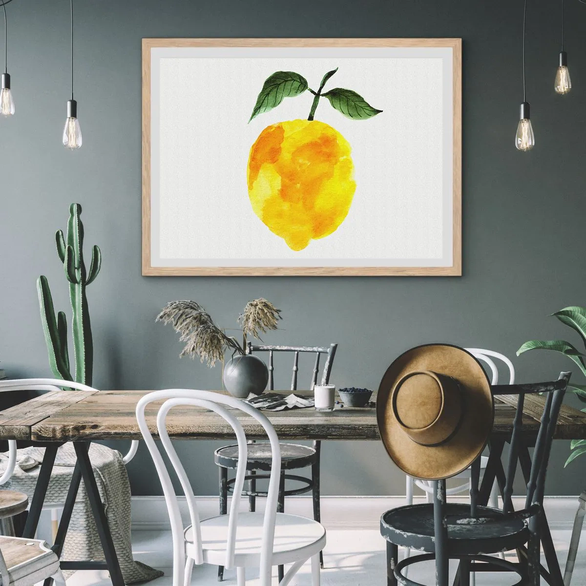 Plakat w ramie jasny dąb - Jak poznać smak słońca - 50x40 cm