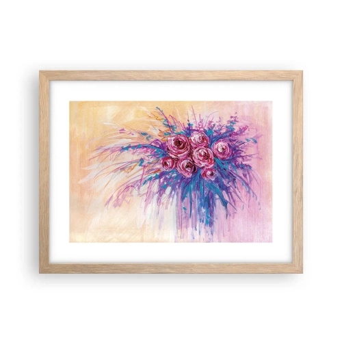 Plakat w ramie jasny dąb - Różana fontanna - 40x30 cm