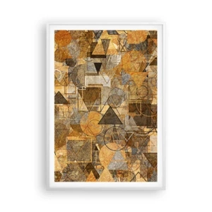Plakat w białej ramie - Świat ujęty w formę - 70x100 cm