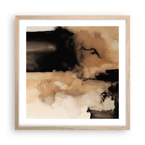 Plakat w ramie jasny dąb - Abstrakcja intrygująca - 50x50 cm