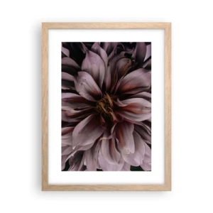Plakat w ramie jasny dąb - Kwietne serce - 30x40 cm