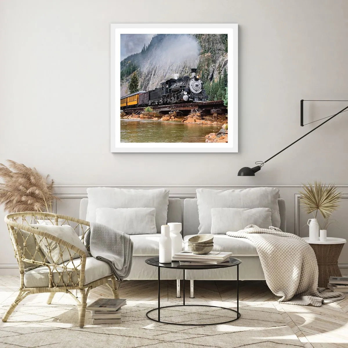 Plakat w białej ramie - A dokąd to? Dokąd? - 50x50 cm