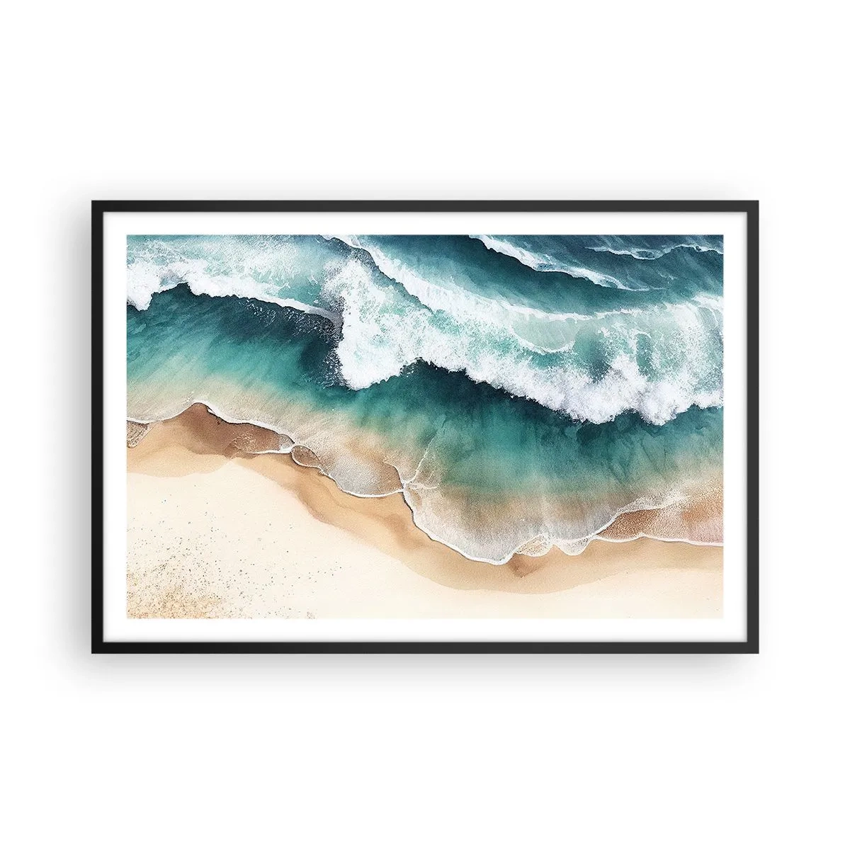 Plakat w czarnej ramie - Odwieczne spotkanie - 91x61 cm