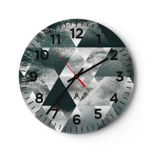 Zegar ścienny - Kryształowa perspektywa - 40x40 cm