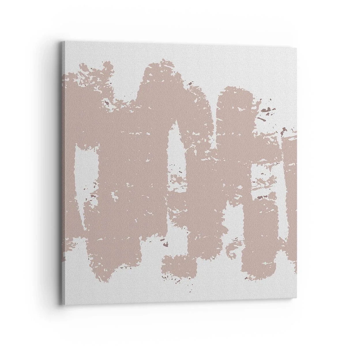 Obraz na płótnie - Abstrakcja w łagodnym różu - 70x70 cm