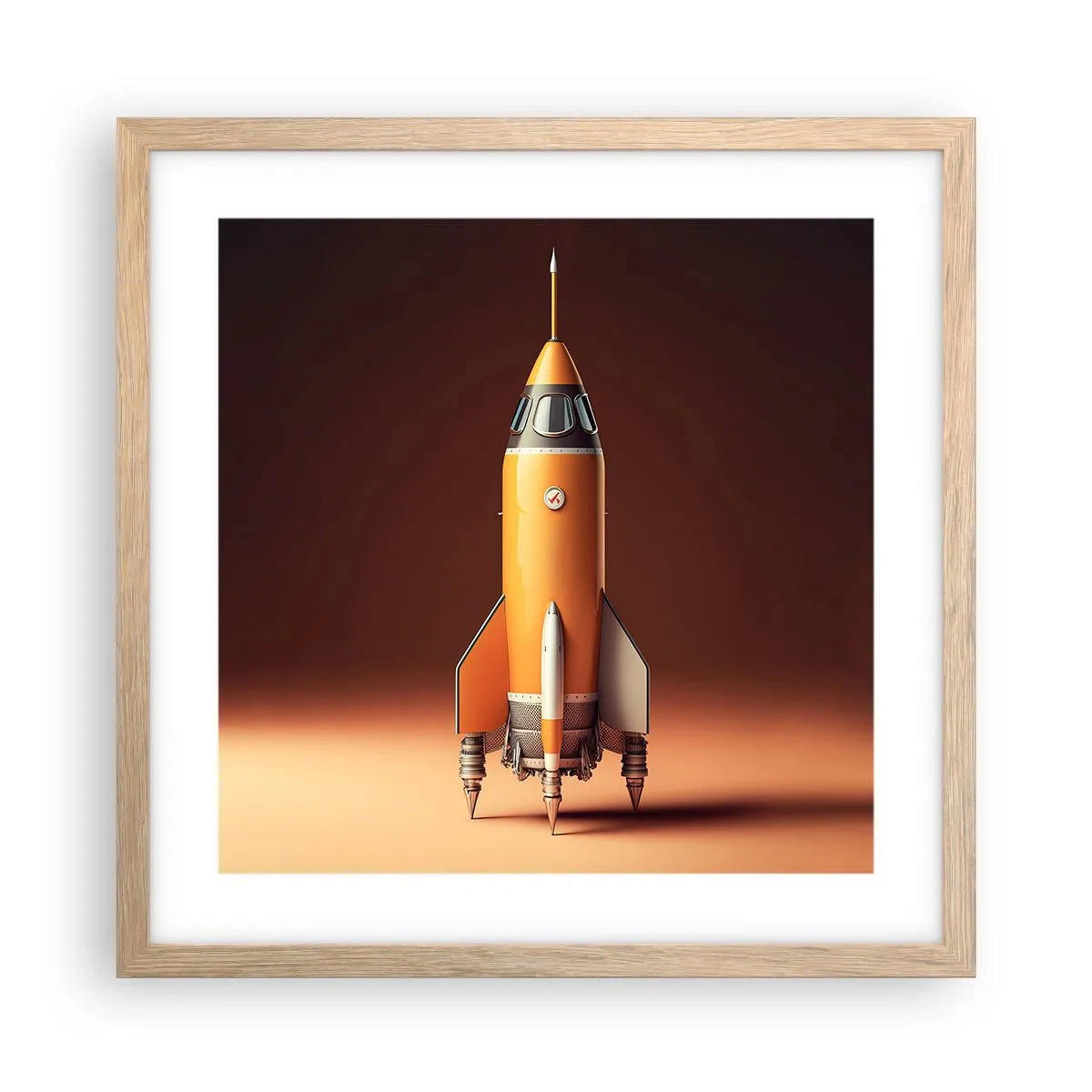 Plakat w ramie jasny dąb - Zaczyna się od marzenia - 40x40 cm