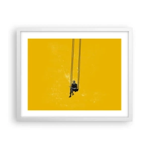 Plakat w białej ramie - Dzień jak co dzień - 50x40 cm