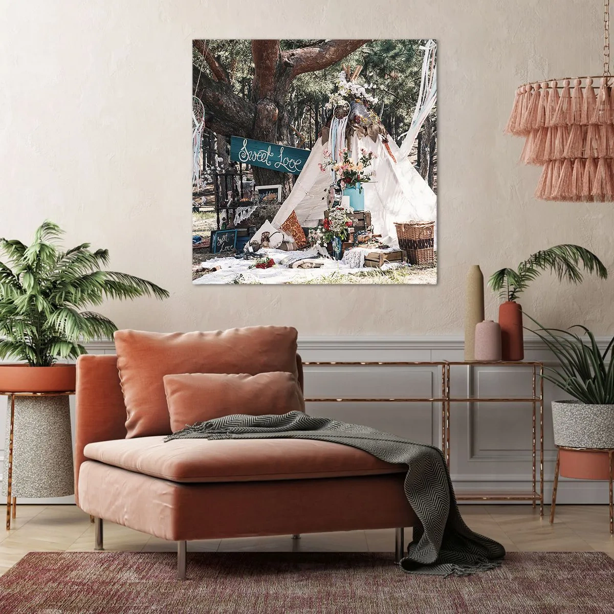 Obraz na płótnie - Make love… - 60x60 cm