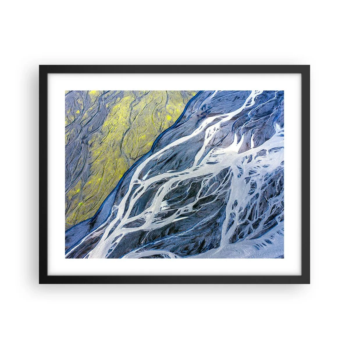 Plakat w czarnej ramie - Naskalne malowidła natury - 50x40 cm