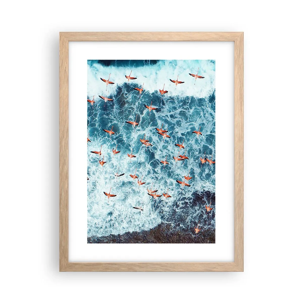 Plakat w ramie jasny dąb - Nadmorska parada - 30x40 cm