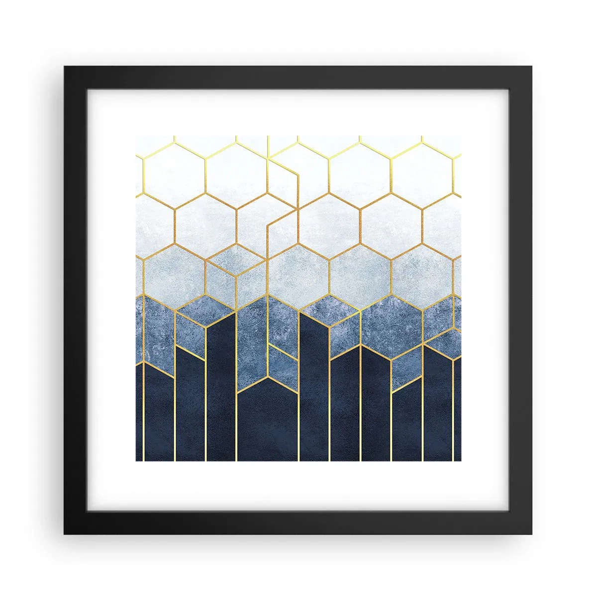 Plakat w czarnej ramie - Kompozycja w synkopowym rytmie - 30x30 cm