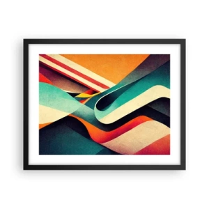 Plakat w czarnej ramie - Kompozycja intensywna - 50x40 cm