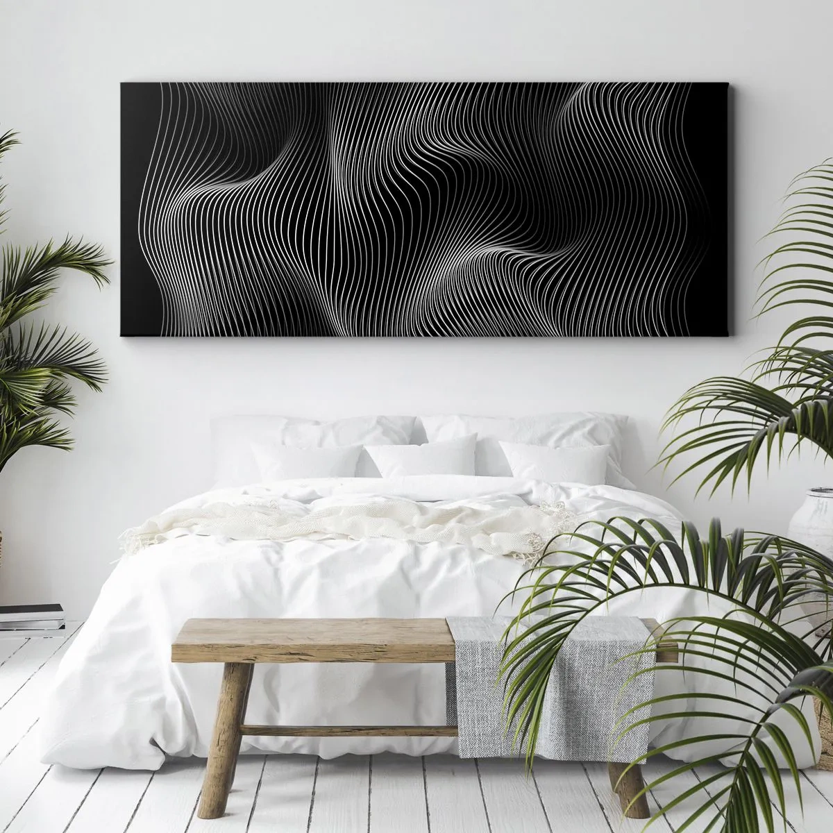 Obraz na płótnie - Taniec światła w przestrzeni - 100x40 cm