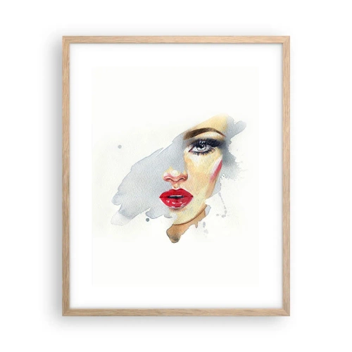 Plakat w ramie jasny dąb - Odbicie w kropli wody - 40x50 cm