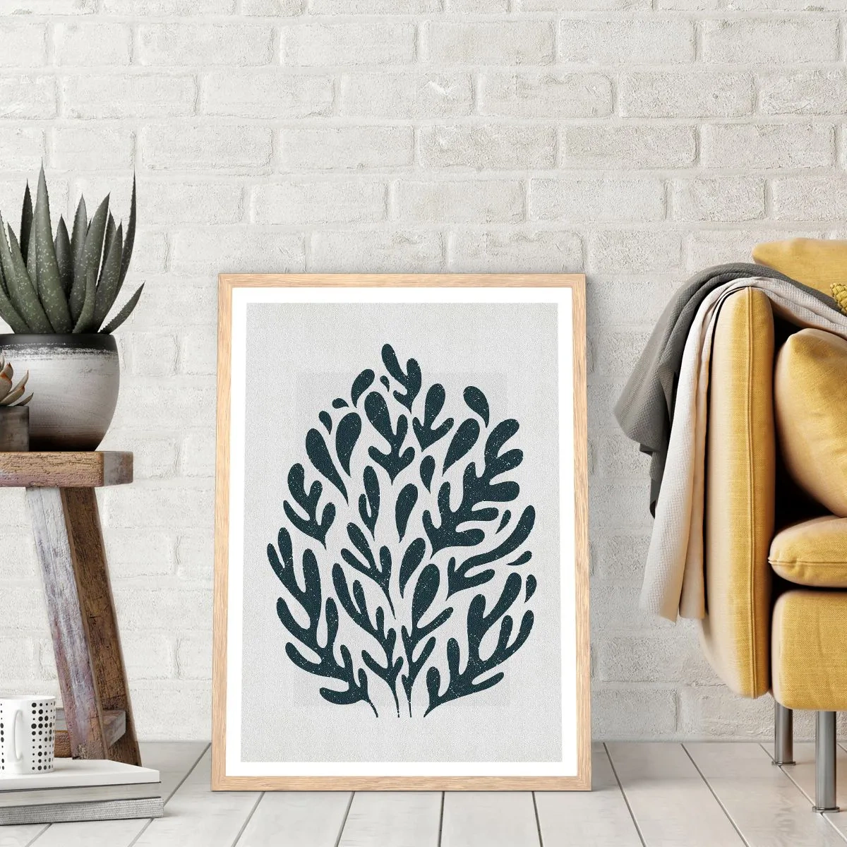 Plakat w ramie jasny dąb - Kształty natury - 70x100 cm