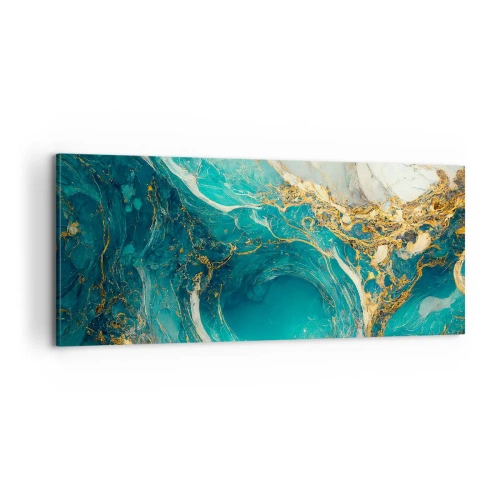 Obraz na płótnie - Kompozycja z żyłami złota - 100x40 cm