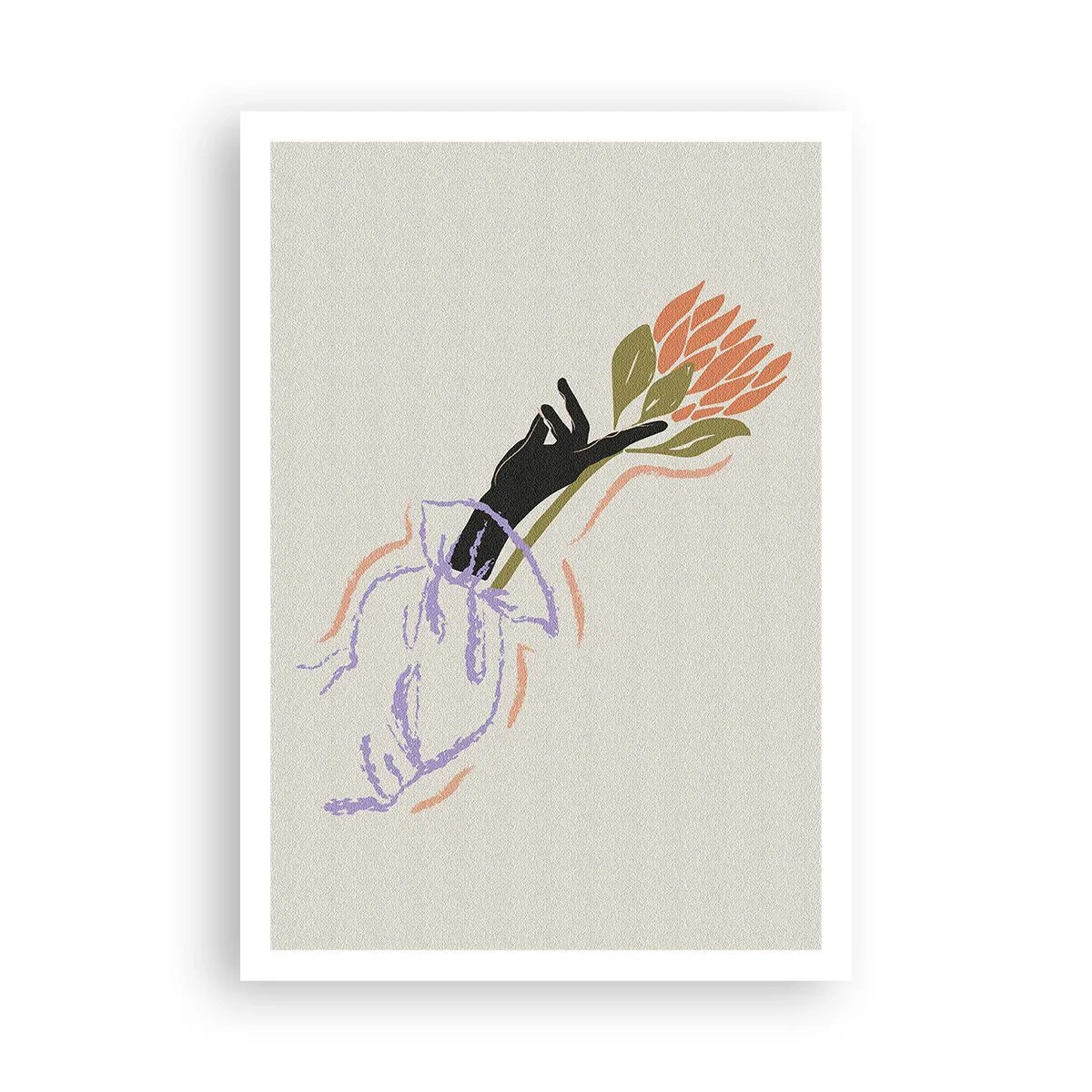 Plakat - Siostrzany dotyk - 70x100 cm