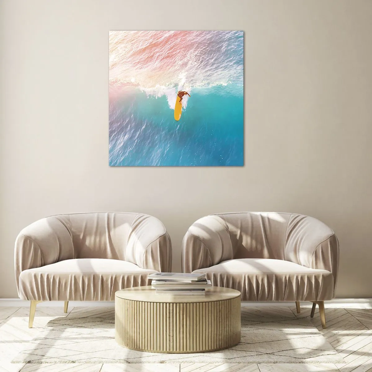 Obraz na szkle - Oceaniczny jeździec - 30x30 cm