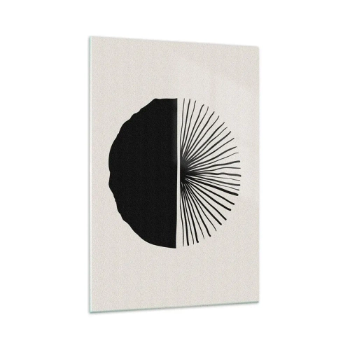 Obraz na szkle - Minimalistyczny czarny motyw na jasnym tle - 70x100cm - Wachlarz możliwości - Nowoczesna dekoracja ścienna do salonu i sypialni ARTTOR