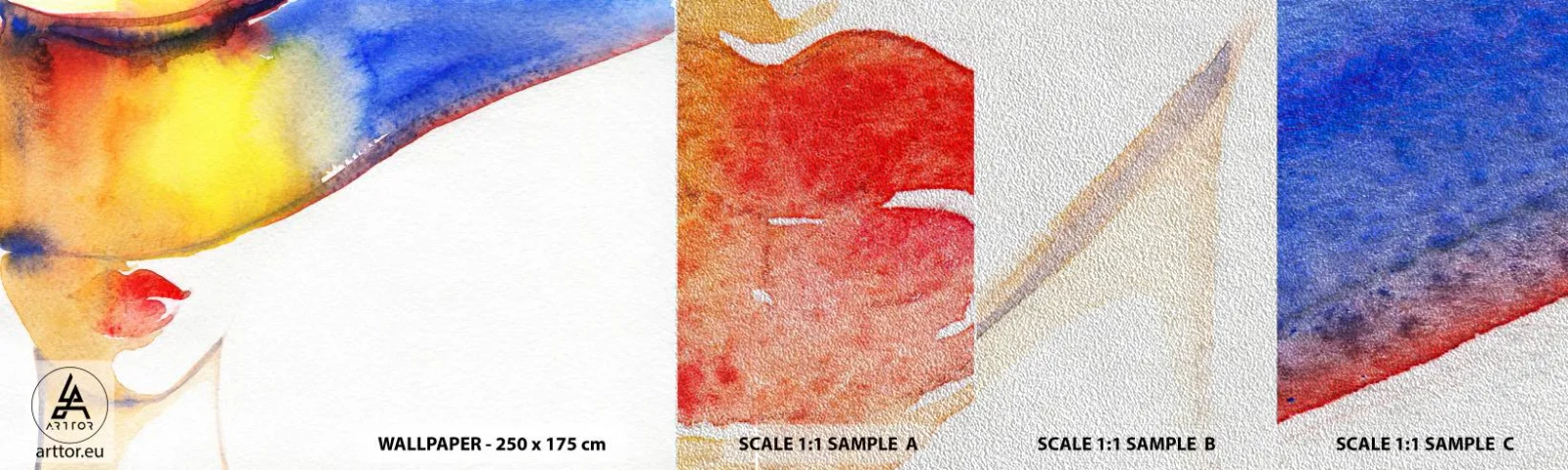 Fototapeta Próbka Premium Sand - Portret damy    - Abstrakcja, Kobieta, Kapelusz - 100x30 cm