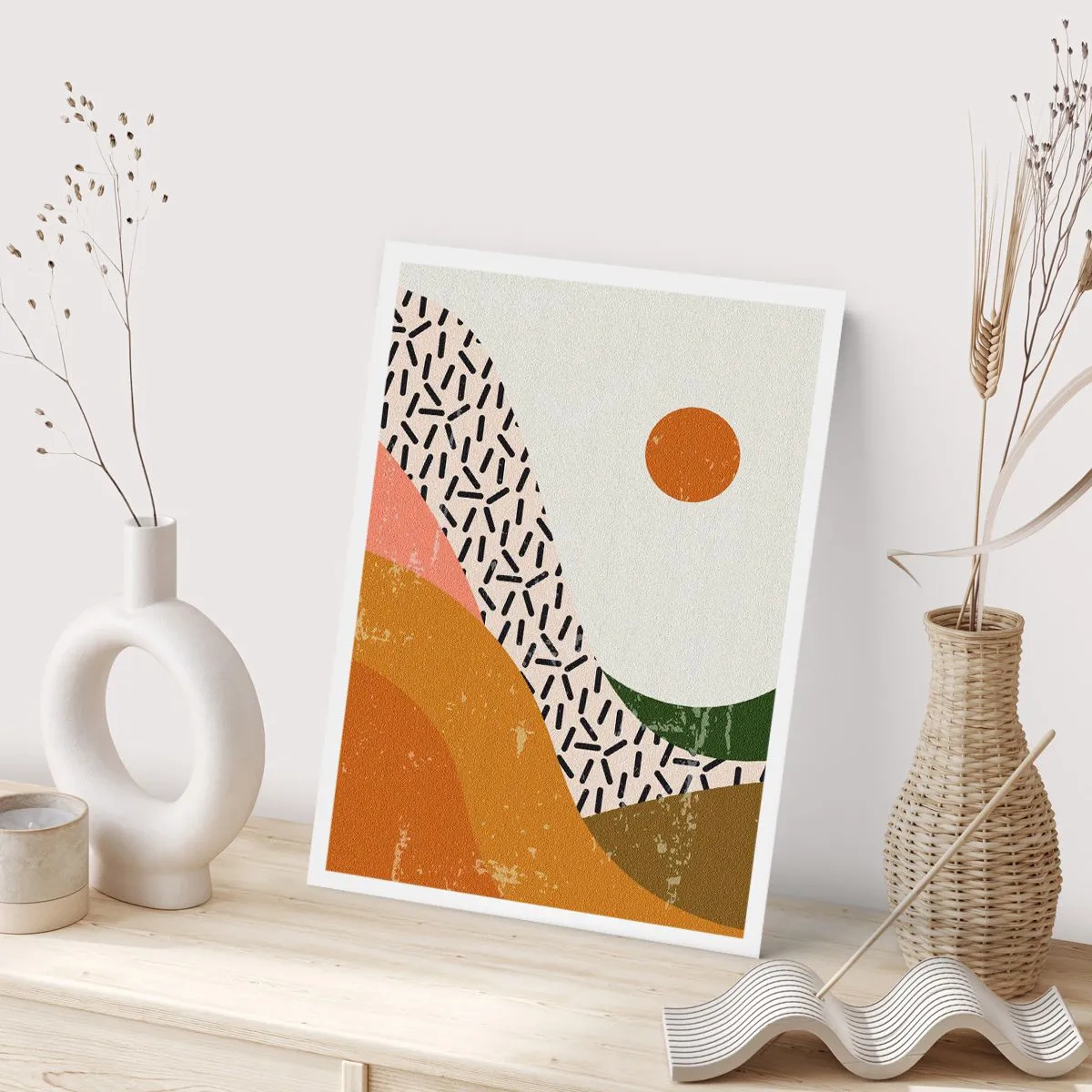 Plakat - Abstrakcja słoneczna - 61x91 cm